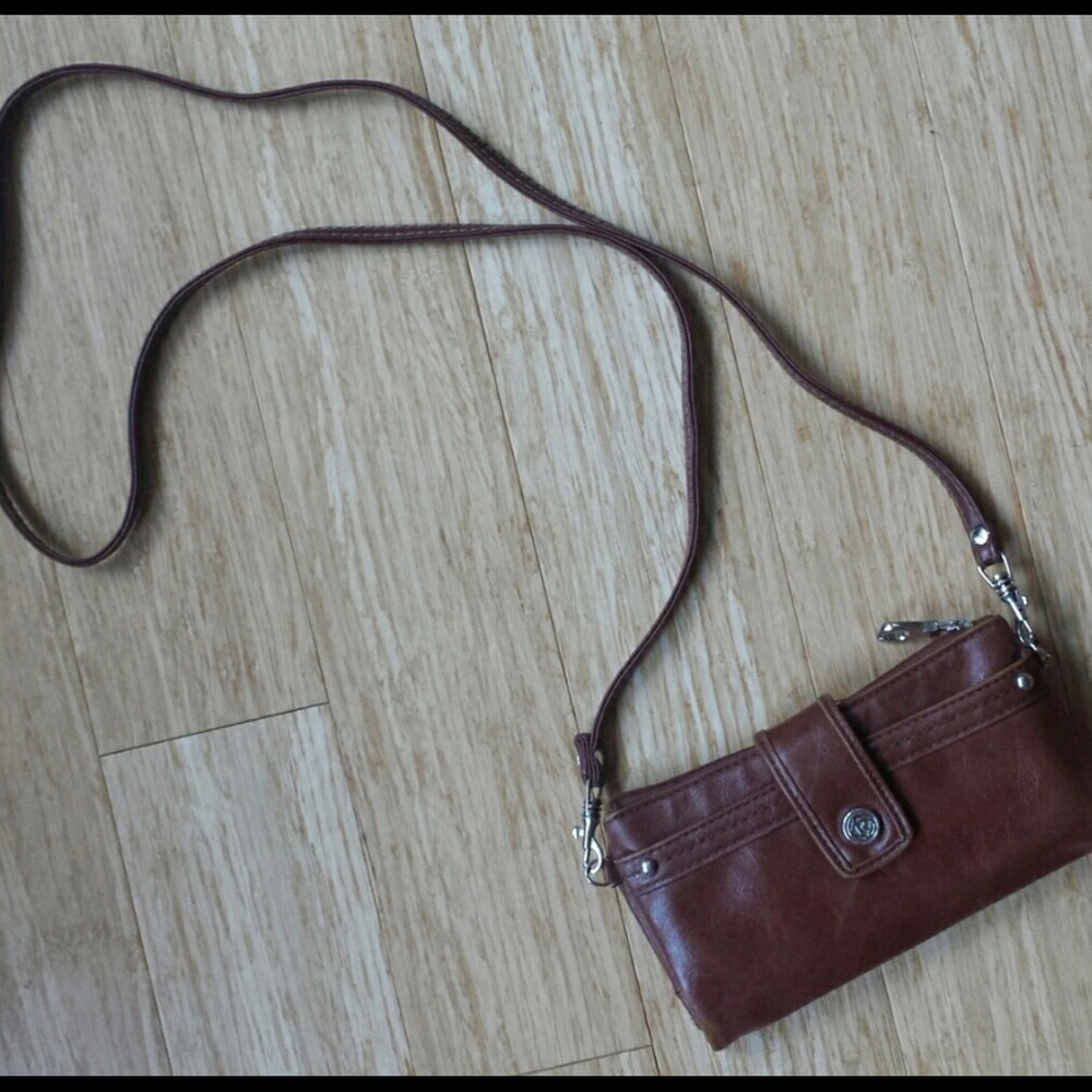 Faux leather small cross body